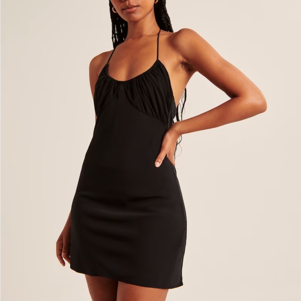 Abercrombie Halter Ruched Mini Dress